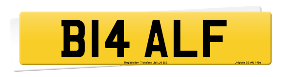 Registration number B14 ALF